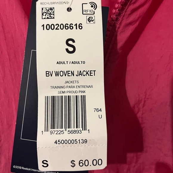 Reebok Pink and Black Women's Jacket - Picture 3 of 6